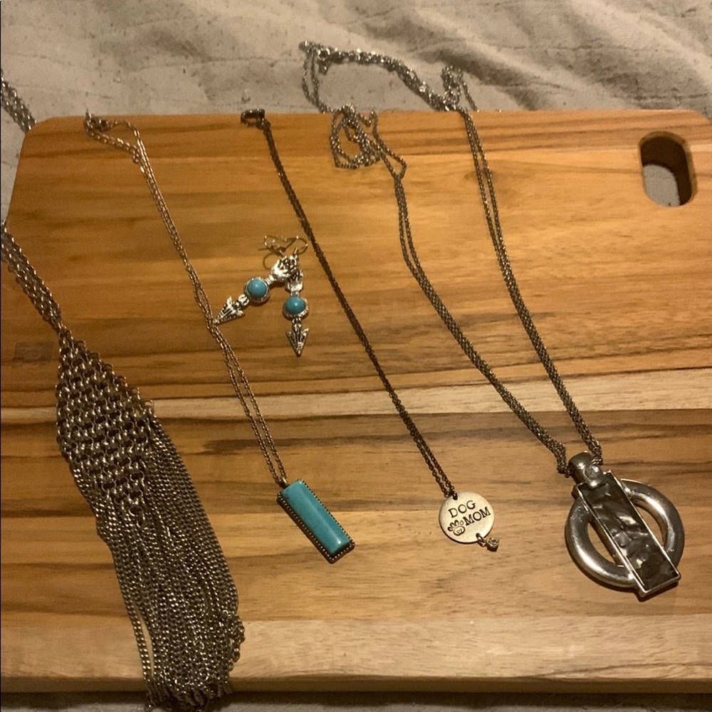 Silver and Turquoise Necklace Set - Picture 1 of 1